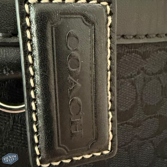 Coach Vintage Black/Royal Blue Voyager Signature Multifunction Tote/Diaper Bag - Picture 7 of 16